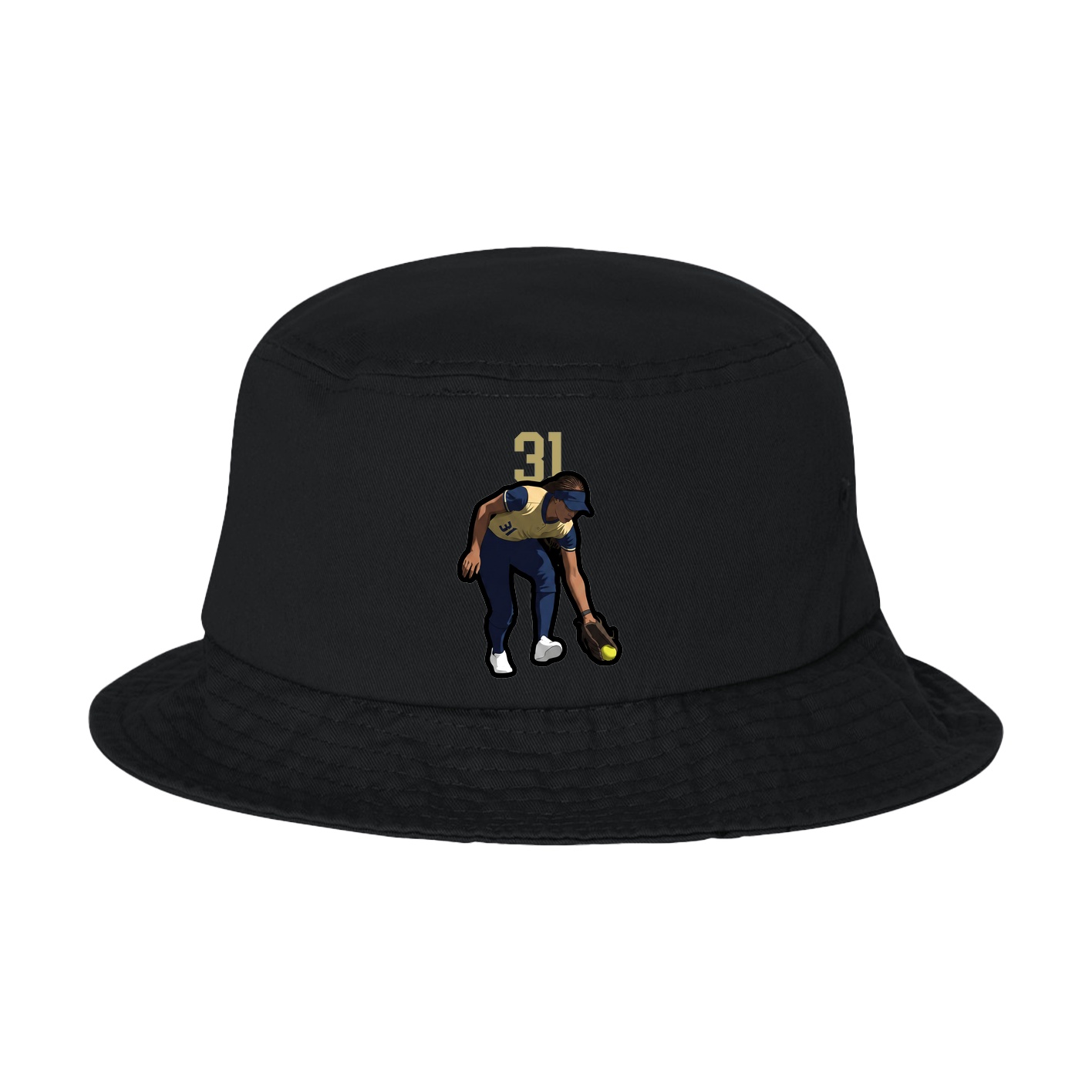 Bucket Cap — Number Top in Black