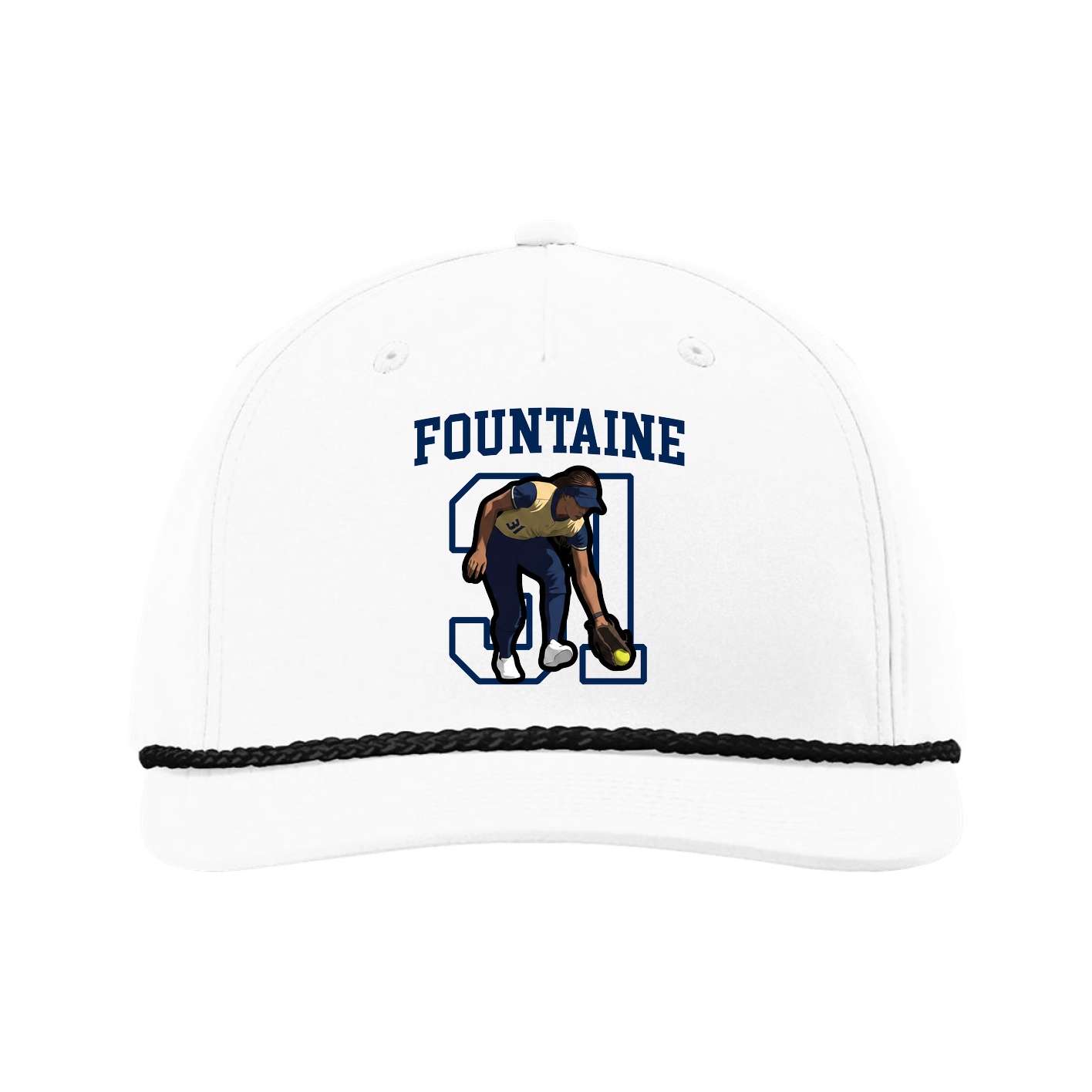 Five-Panel Classic Rope Cap — Shirsey in White