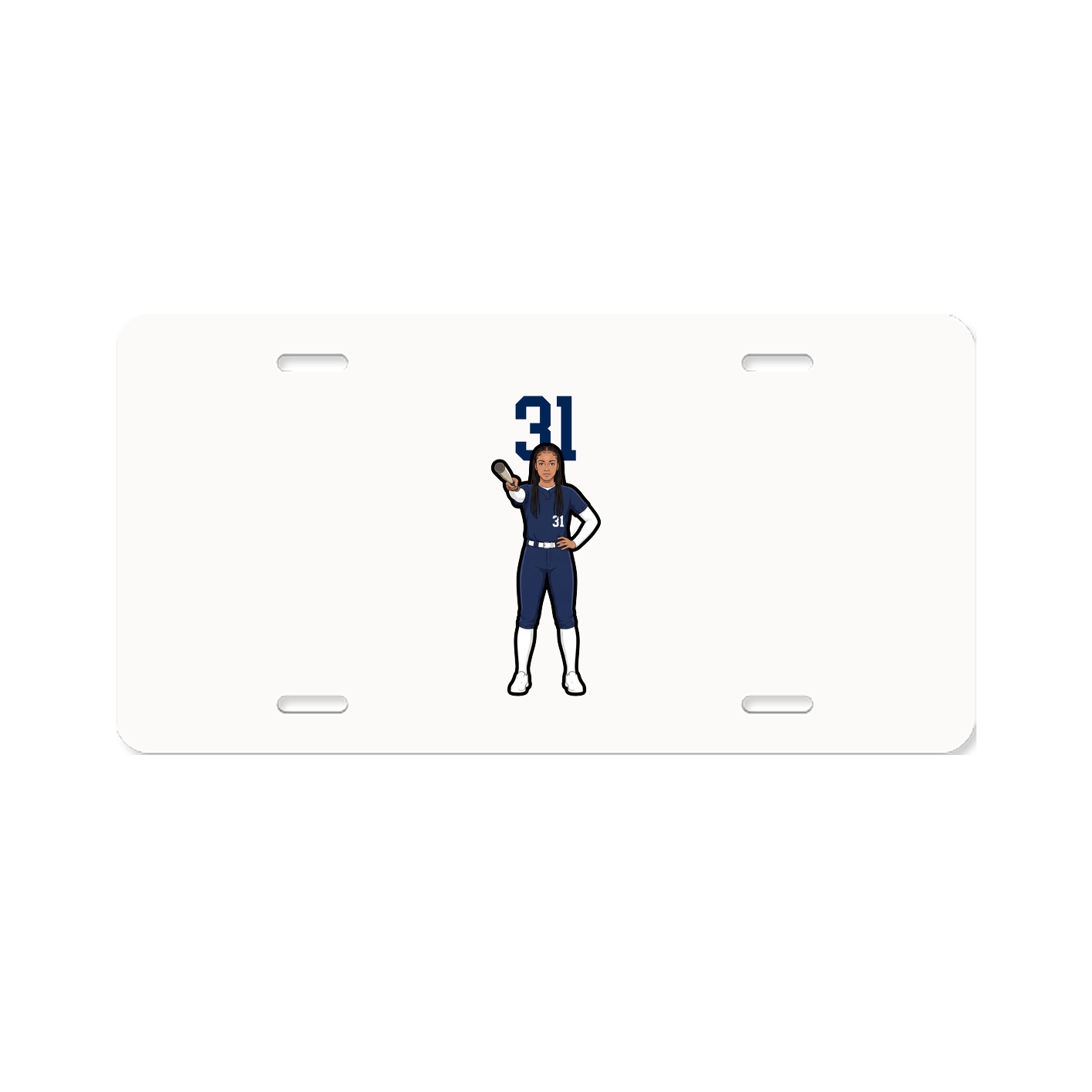 License Plate — Number Top in Classic