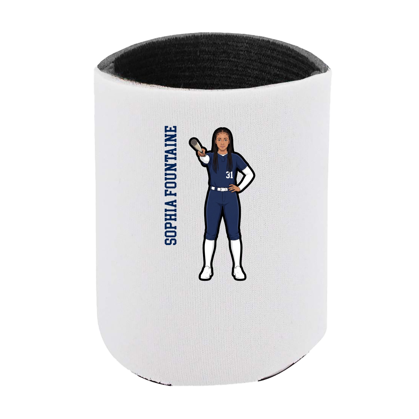 Can Holder — Name Vertical in White