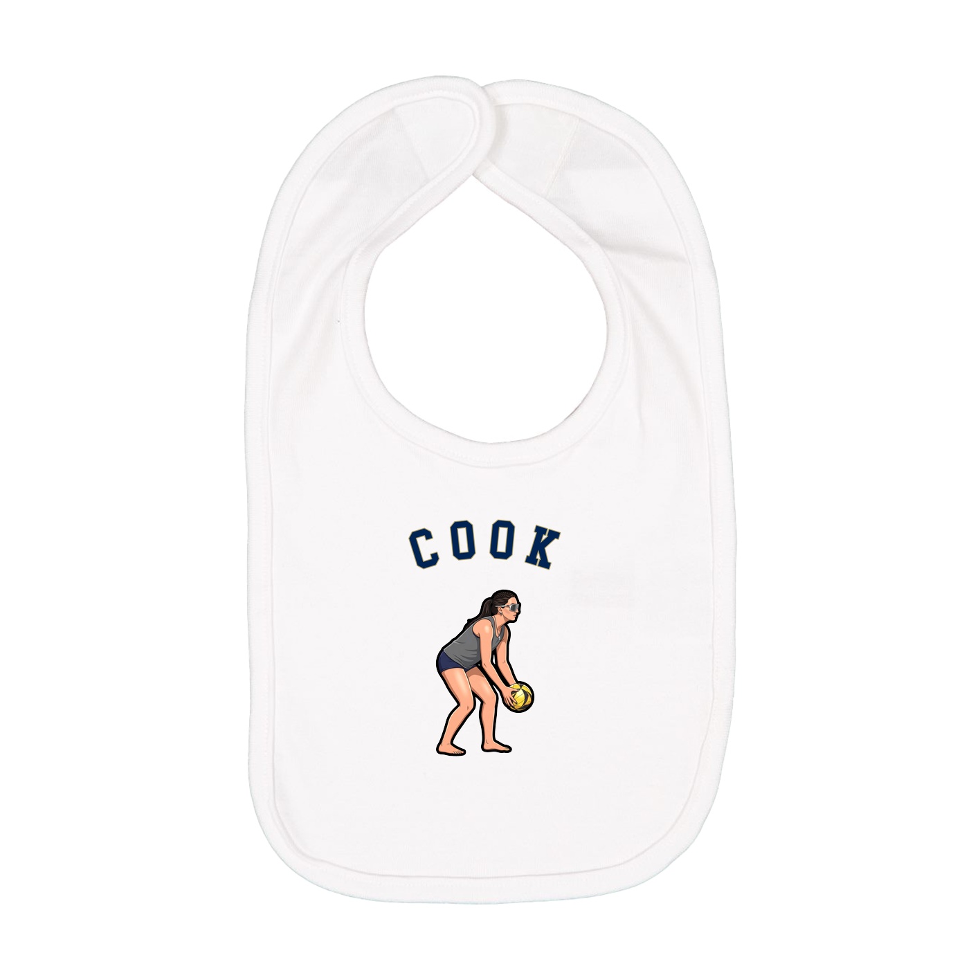 Infant Bib — Shirsey Arch in White