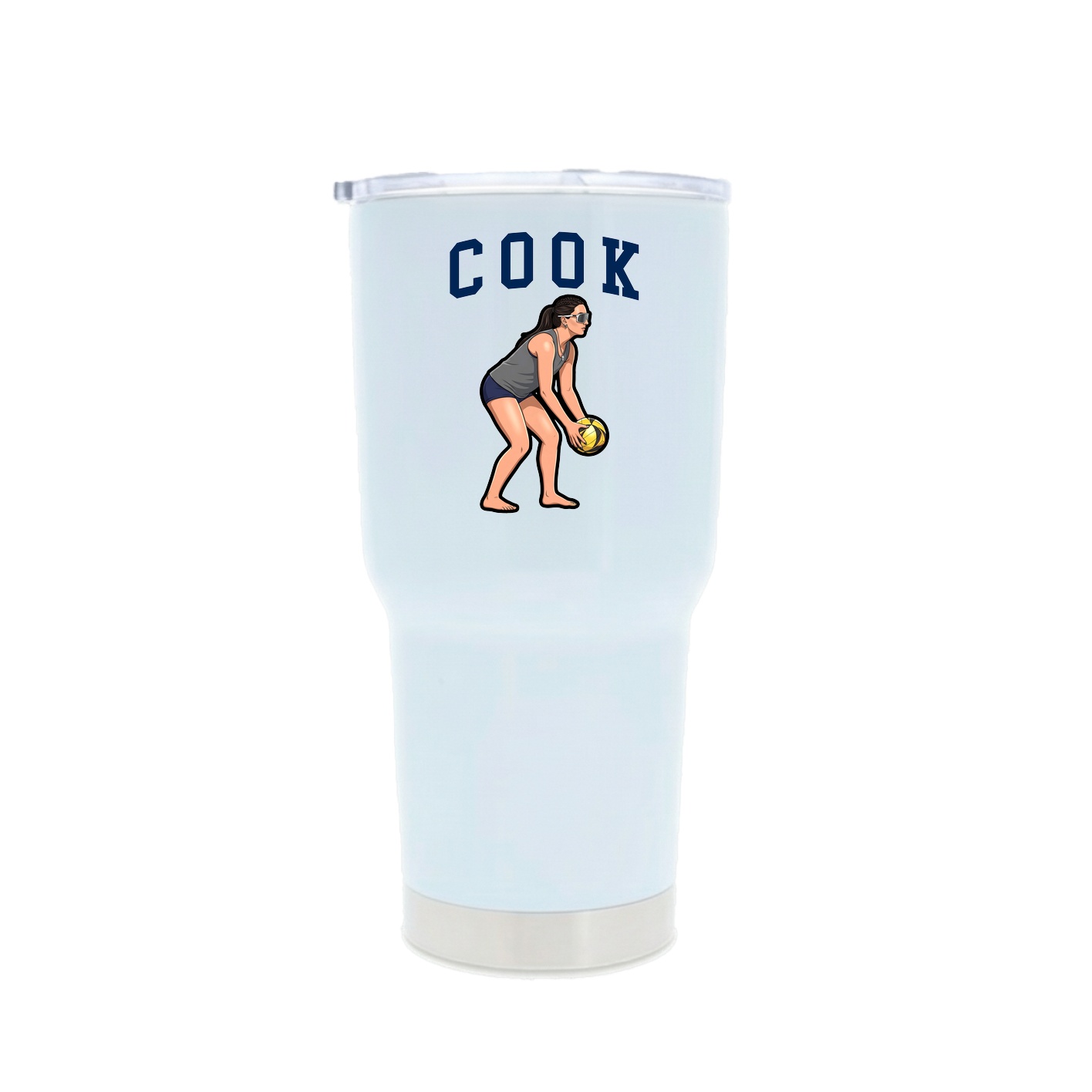 30oz Stainless Steel Tumbler — Shirsey in White