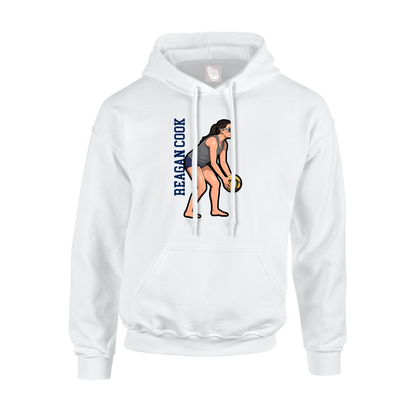 Youth Hoodie — Name Vertical in White