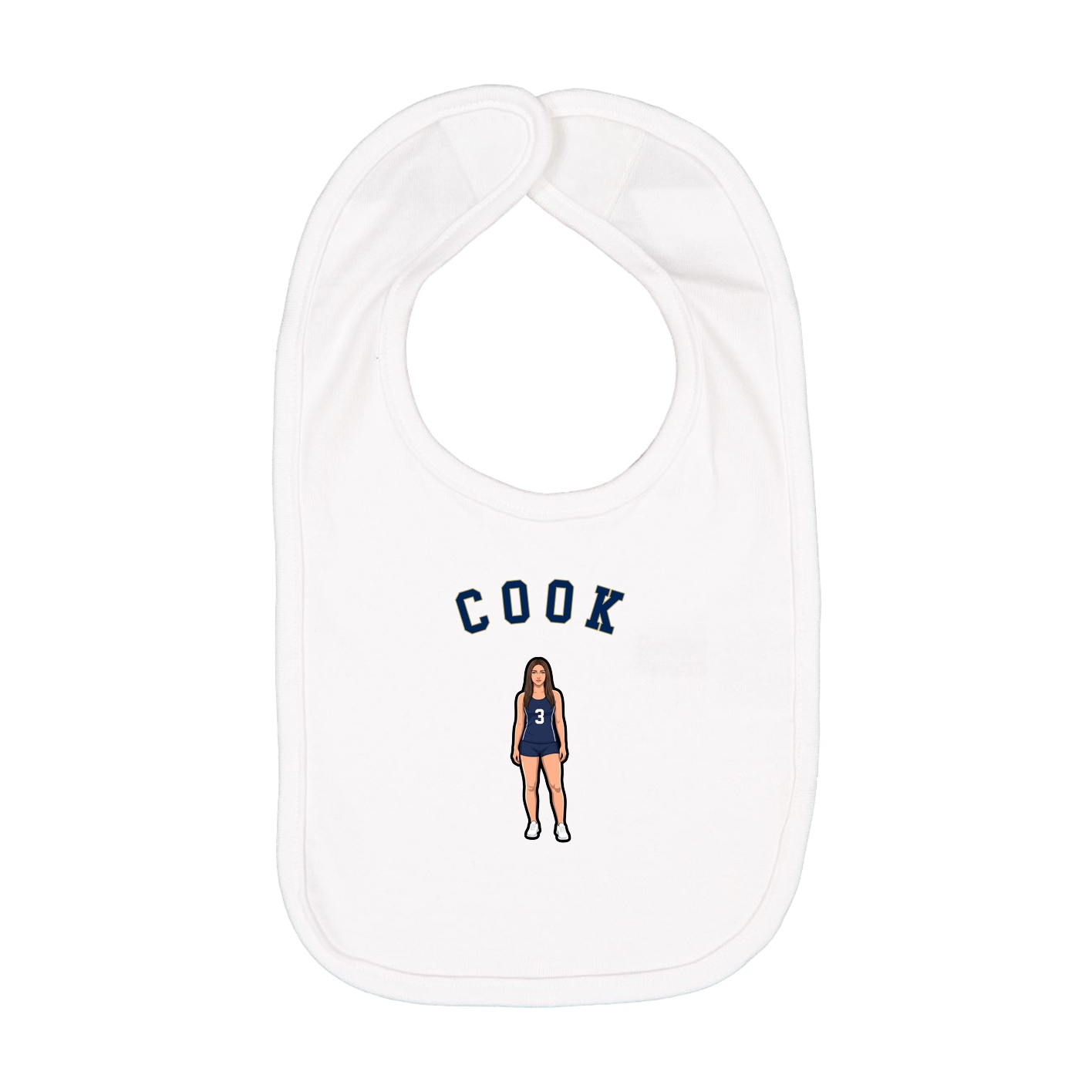 Infant Bib — Shirsey Arch in White