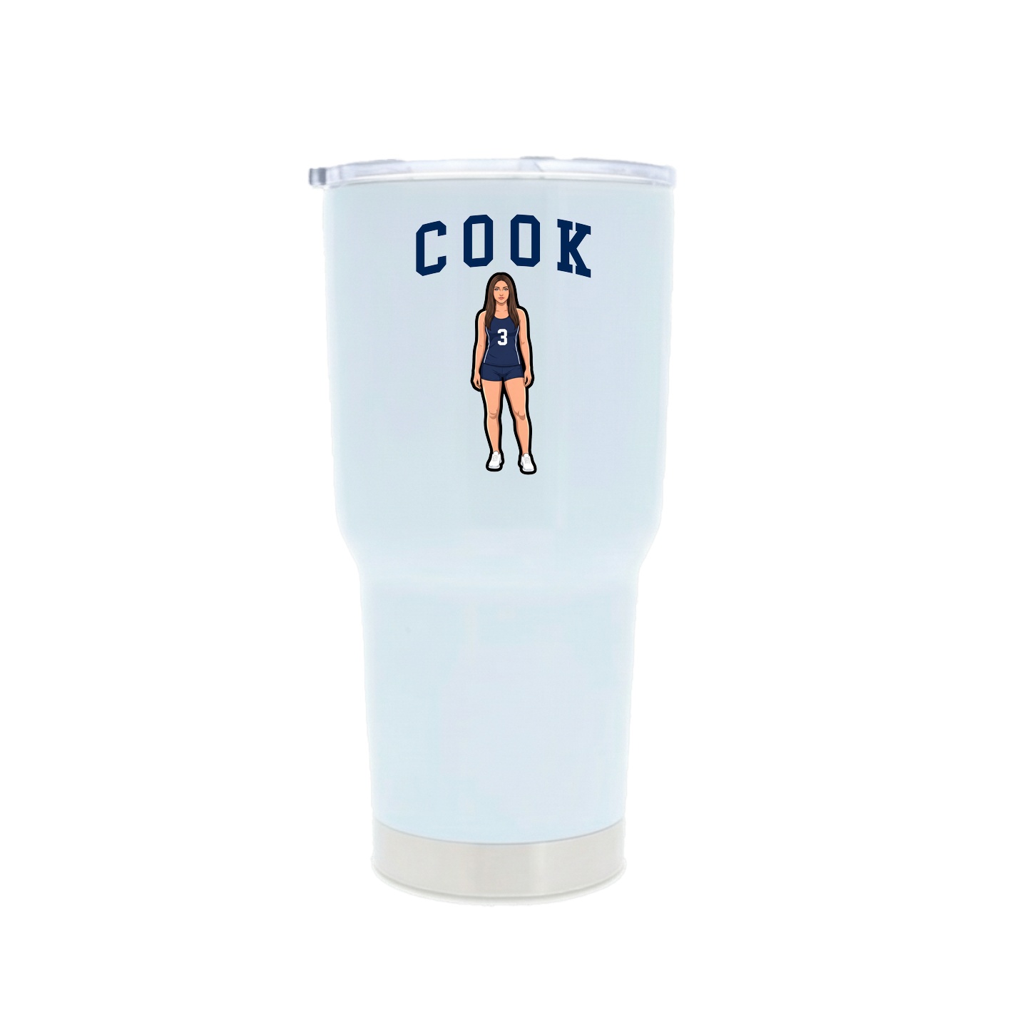 30oz Stainless Steel Tumbler — Shirsey in White