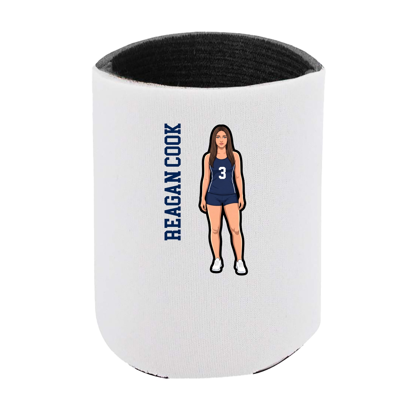 Can Holder — Name Vertical in White