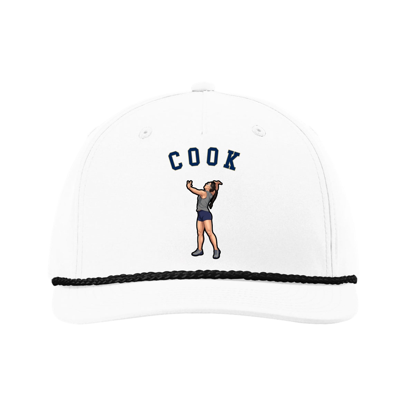 Five-Panel Classic Rope Cap — Shirsey Arch in White