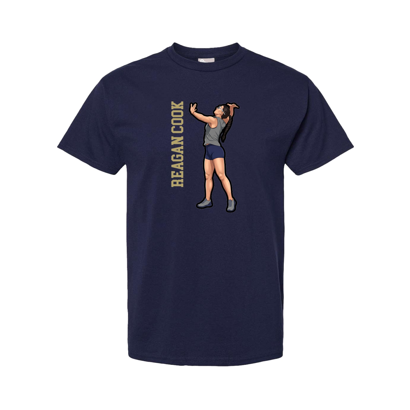 Tee — Name Vertical in Navy