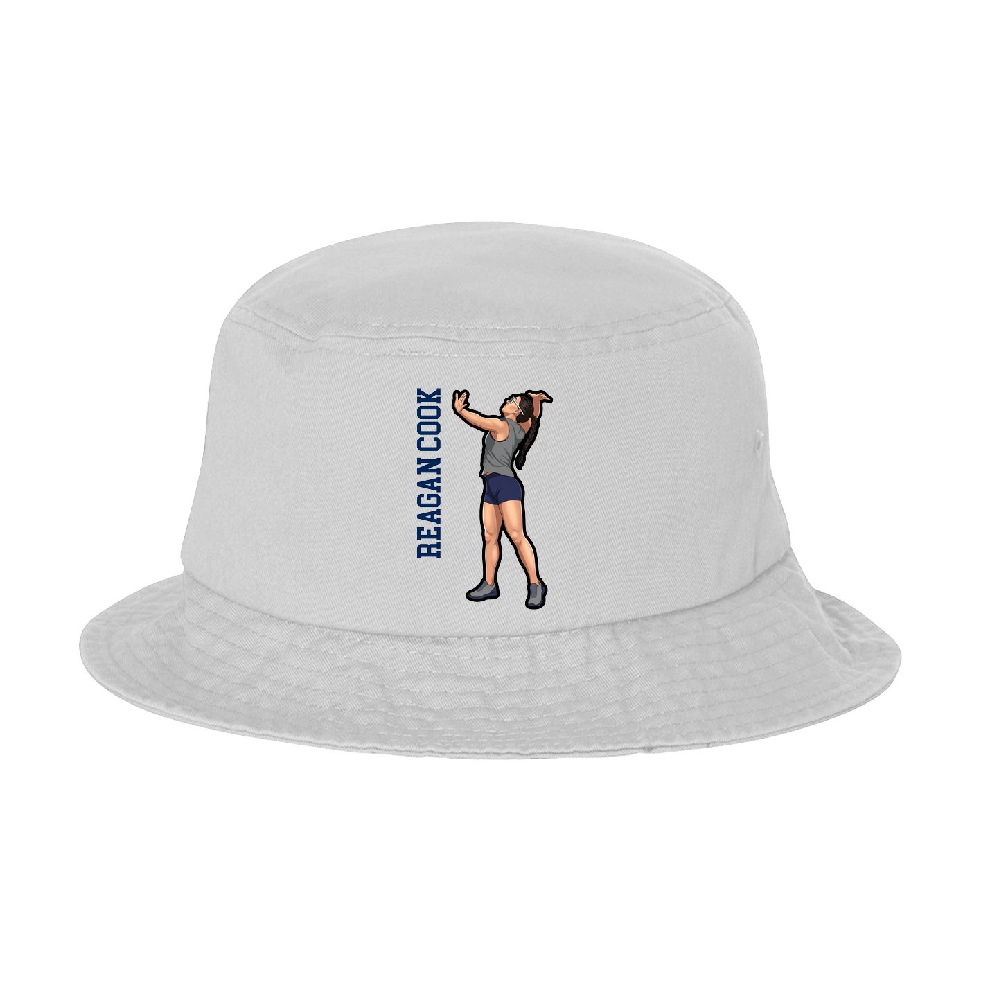 Bucket Cap — Name Vertical in White