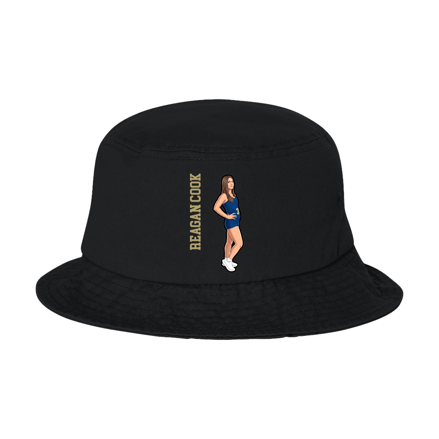 Bucket Cap — Name Vertical in Black