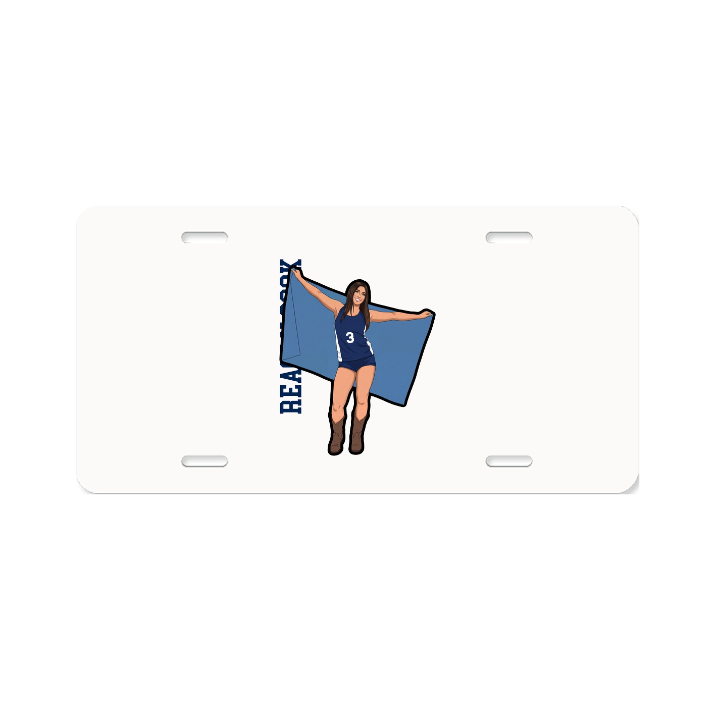 License Plate — Name Vertical in Classic