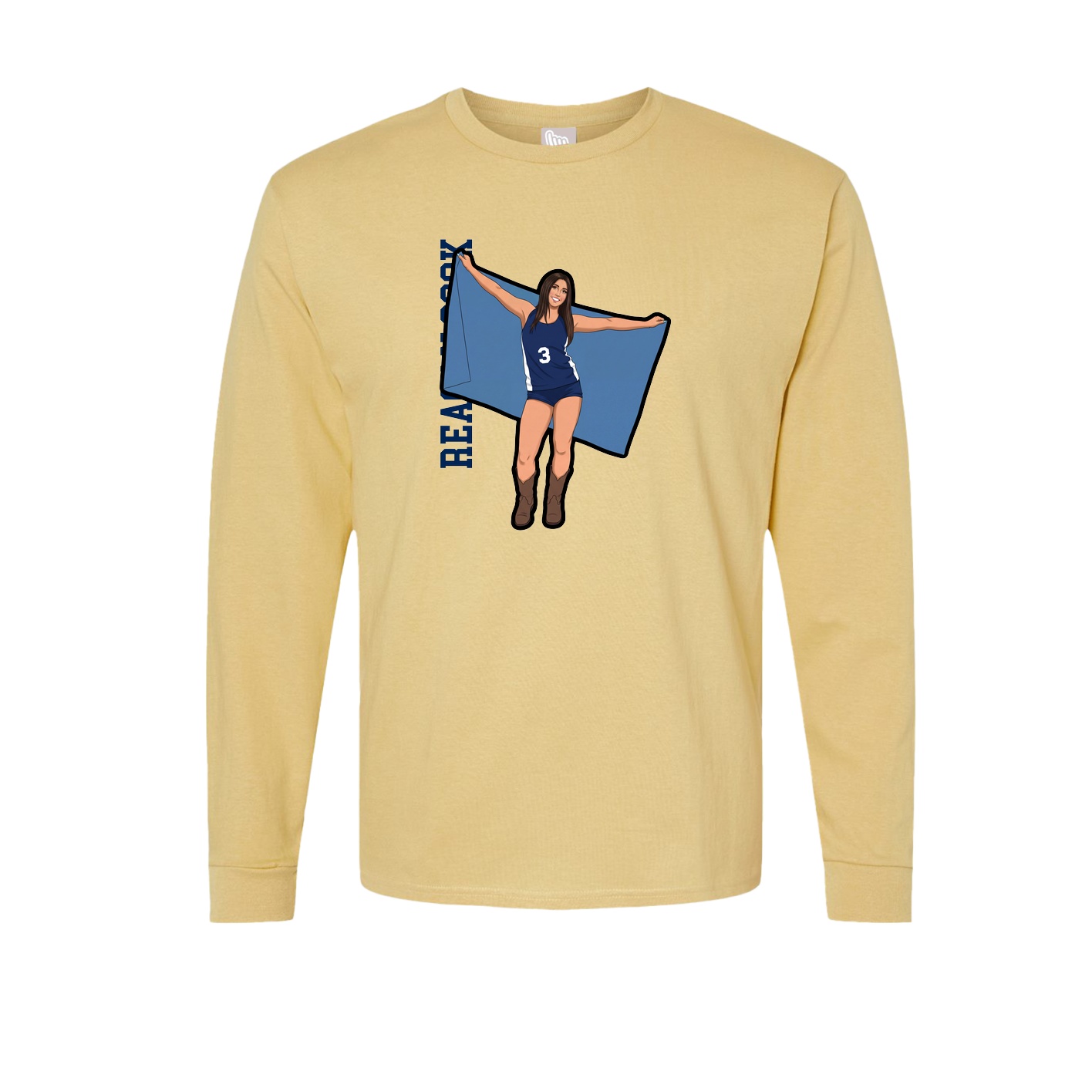 Long Sleeve Tee — Name Vertical in Vegas Gold