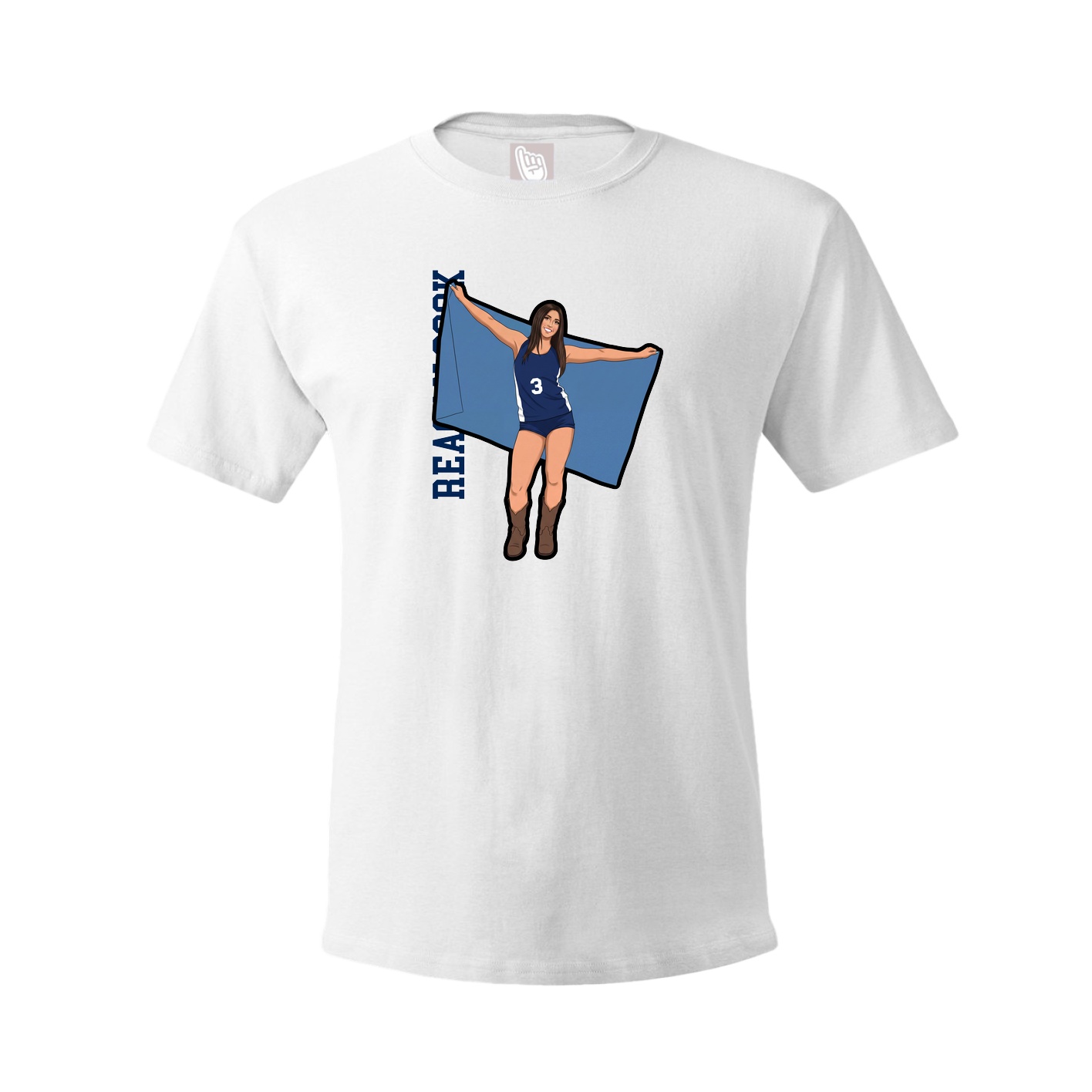 Youth Tee — Name Vertical in White