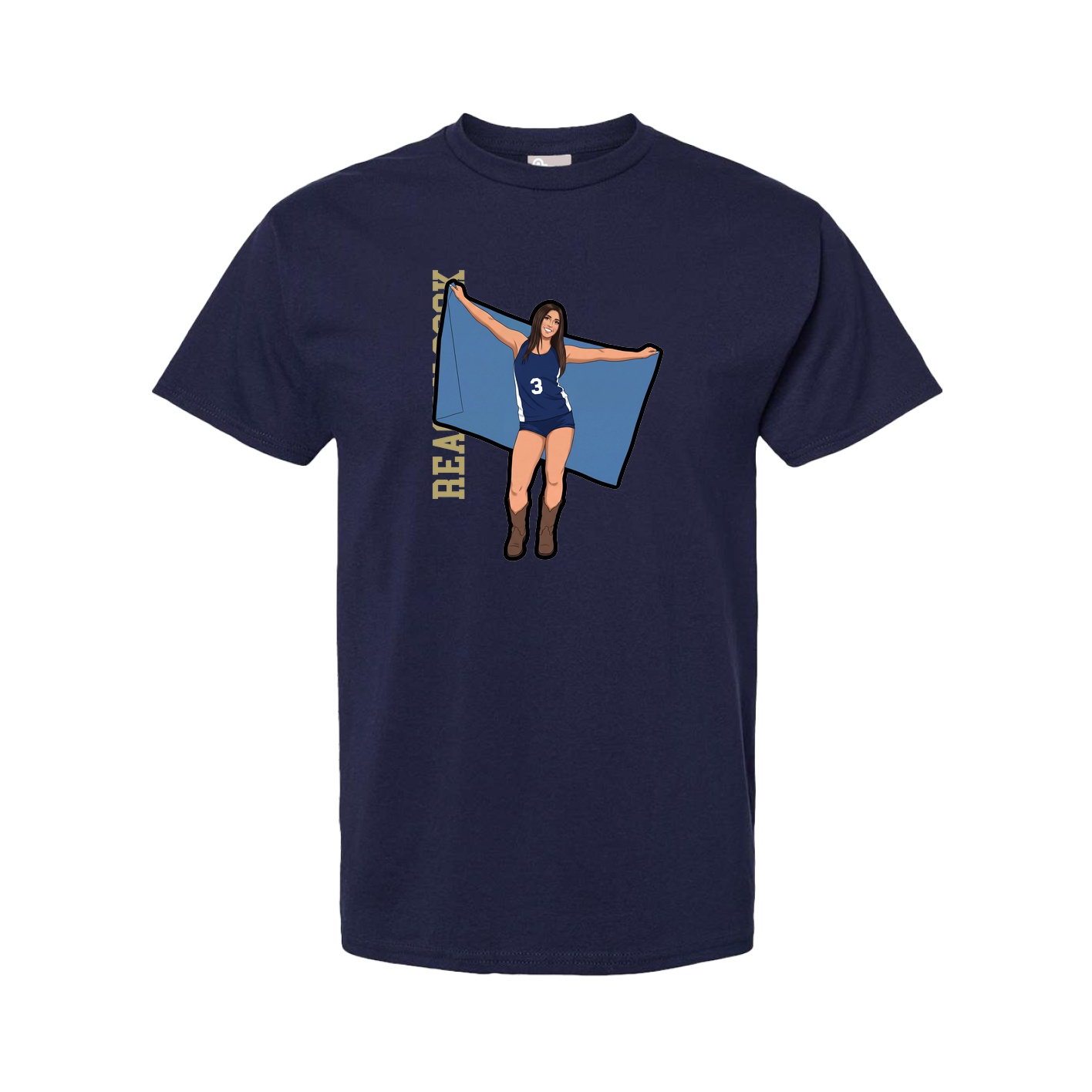 Youth Tee — Name Vertical in Navy