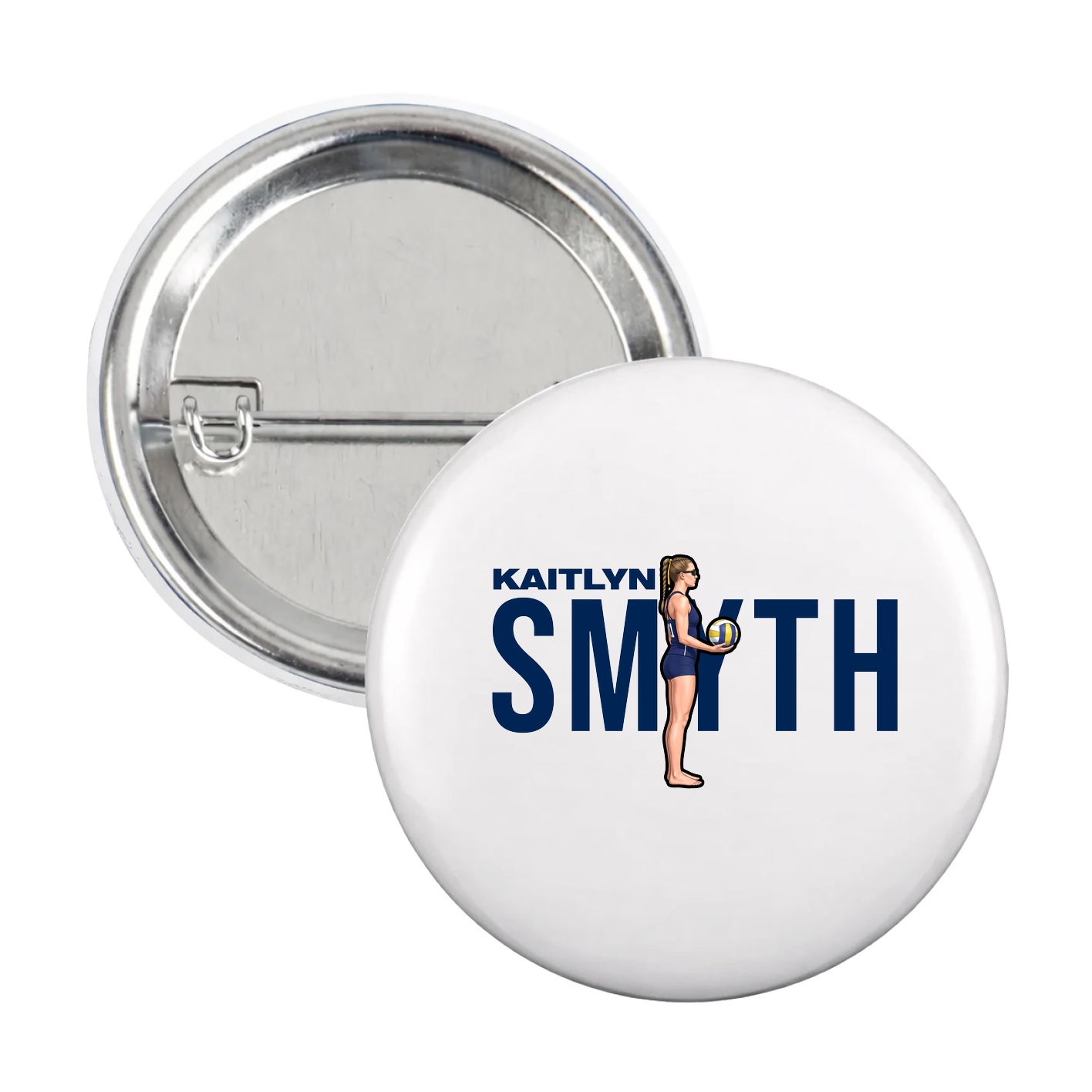 Game Day Button — Player Name in White