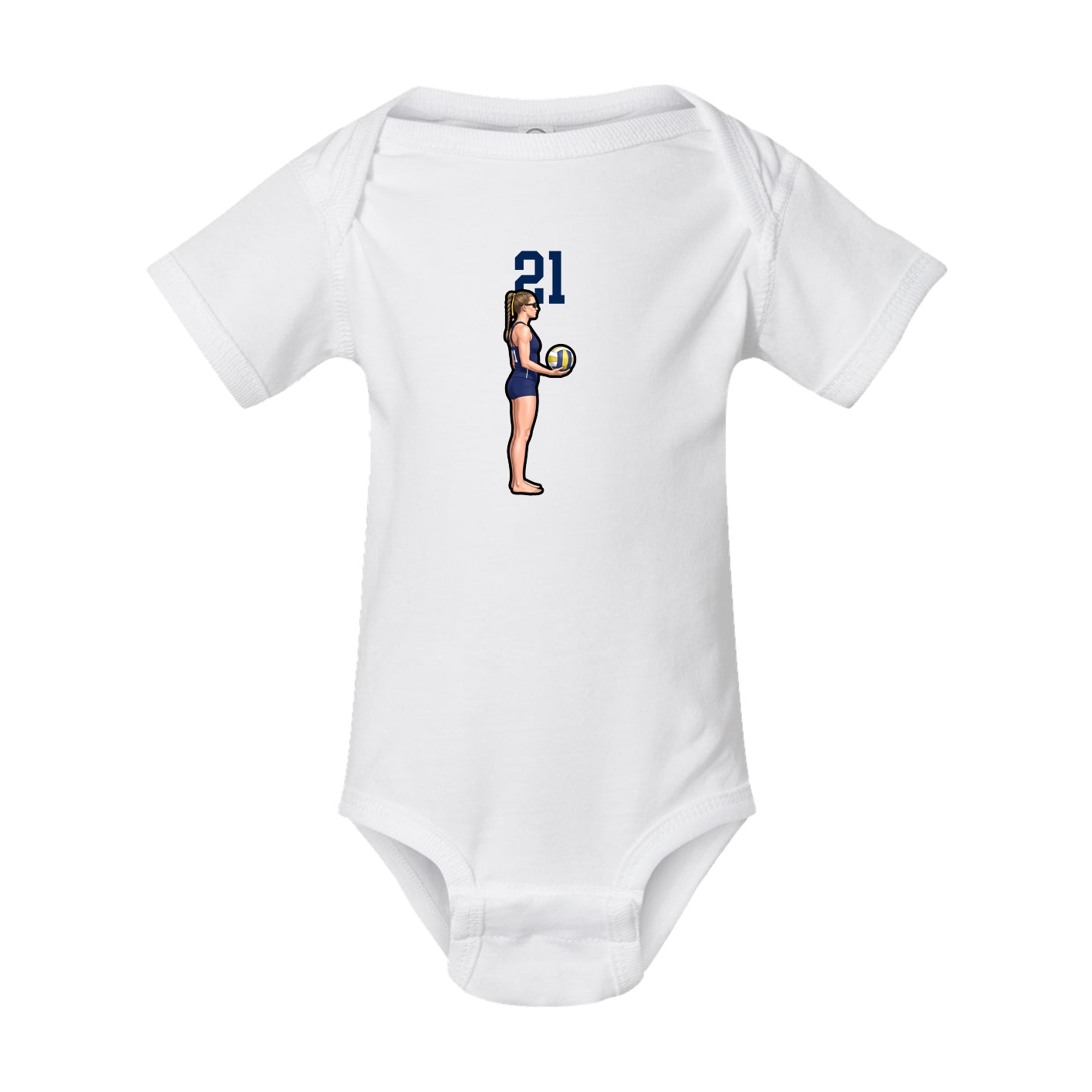 Baby Onesie — Number Top in White