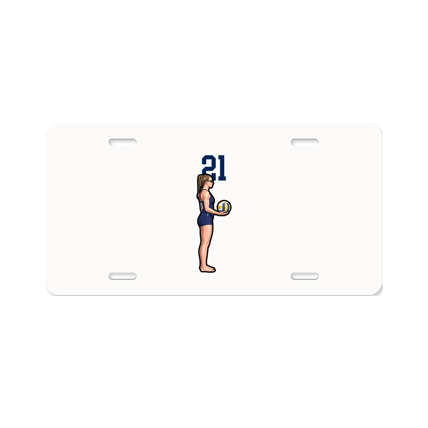 License Plate — Number Top in Classic