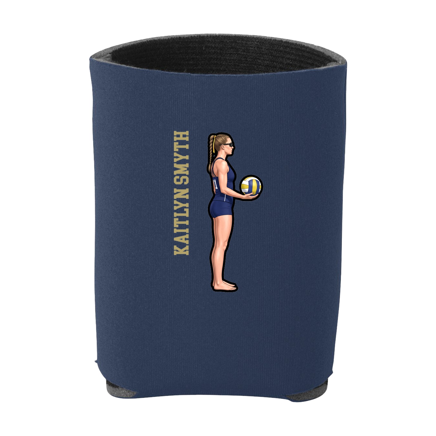 Can Holder — Name Vertical in Navy