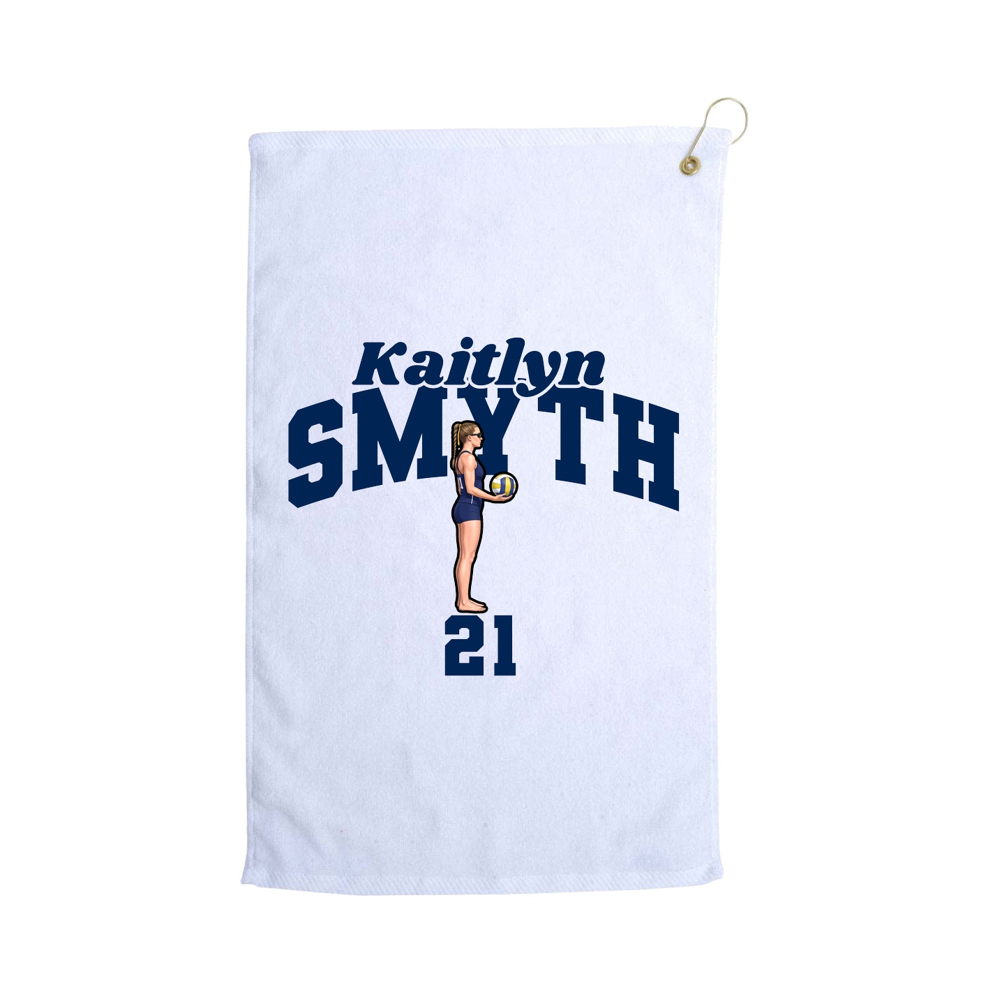 Golf Towel — Signature Arch in White