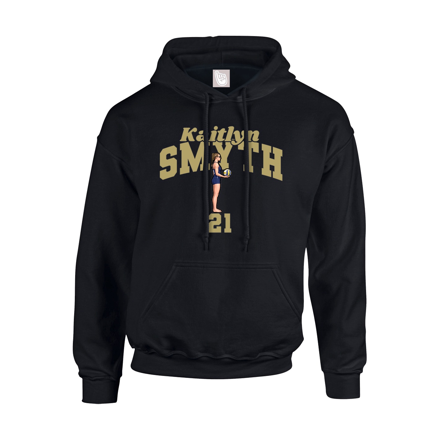 Youth Hoodie — Signature Arch in Black