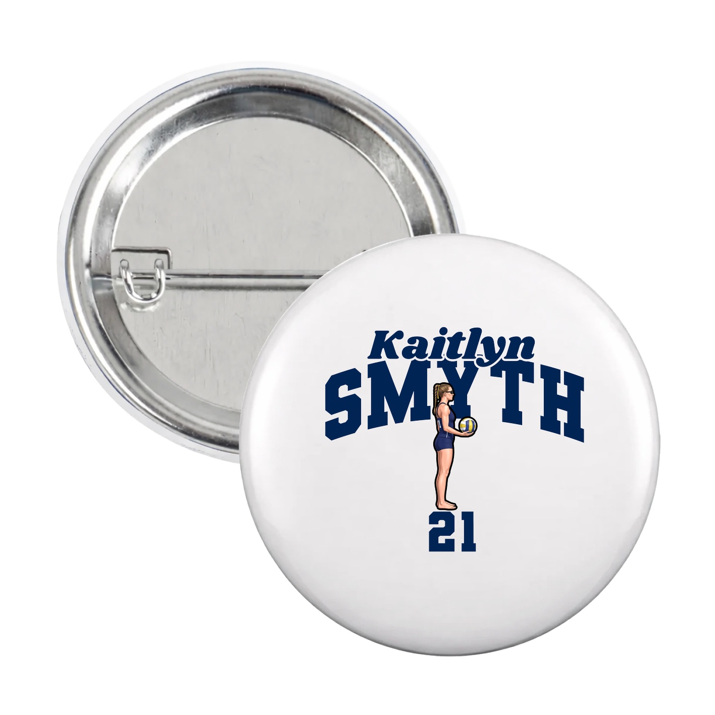 Game Day Button — Signature Arch in White