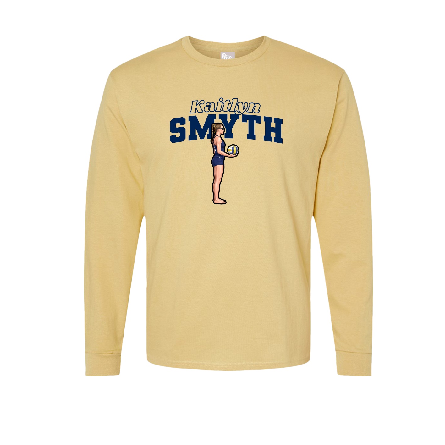 Long Sleeve Tee — Name Arch in Vegas Gold