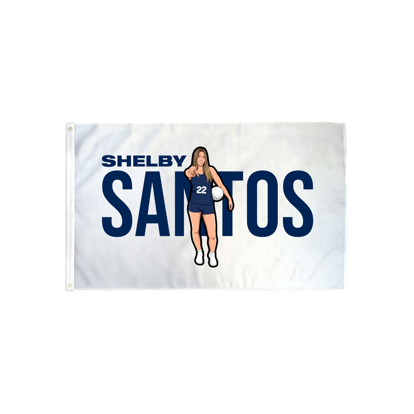 3x5 Flag — Player Name in Classic