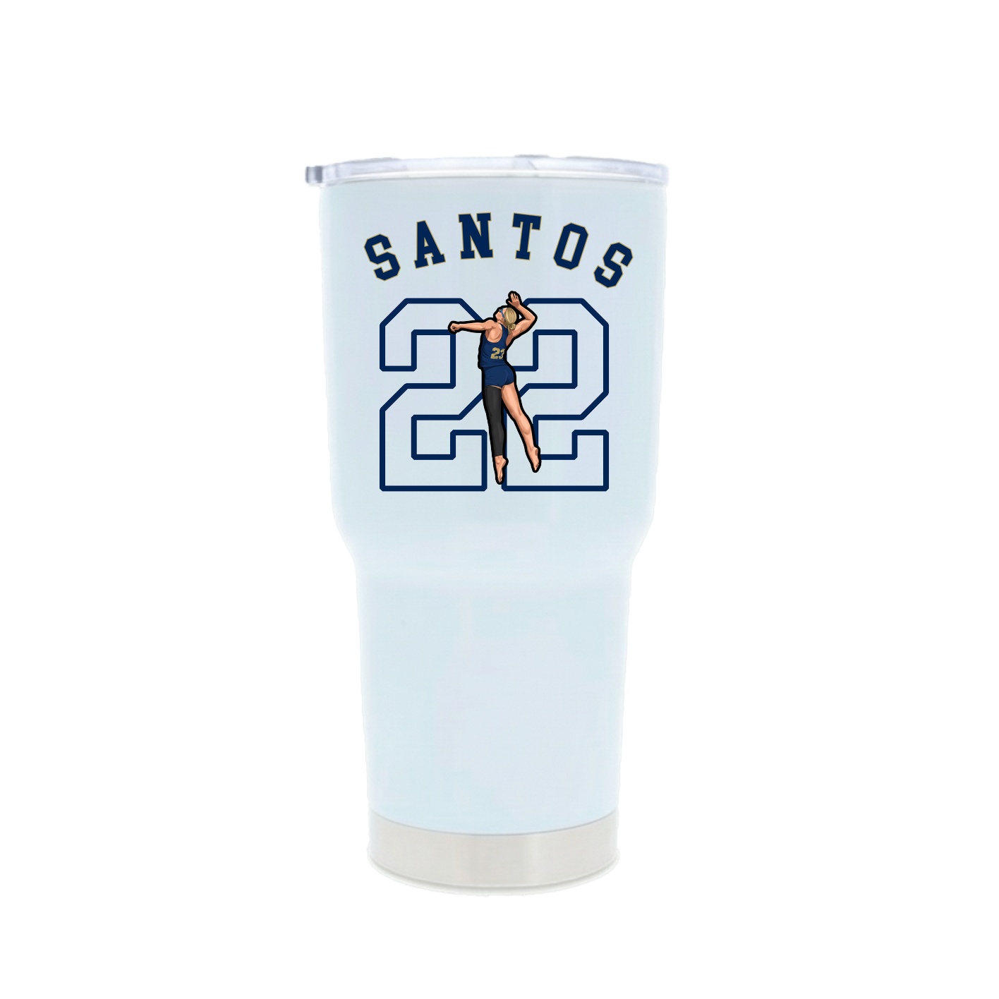 30oz Stainless Steel Tumbler — Shirsey Arch in White