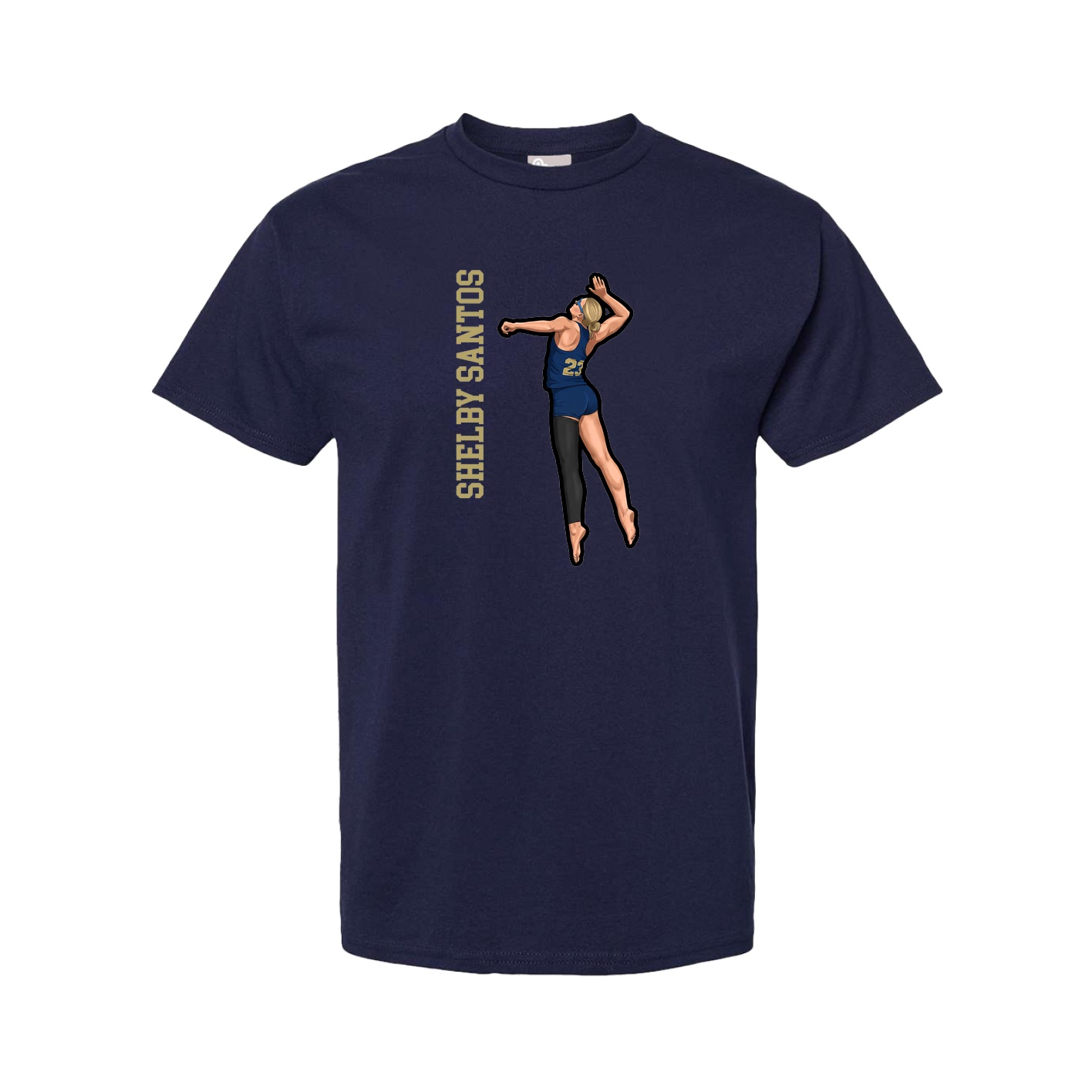 Tee — Name Vertical in Navy