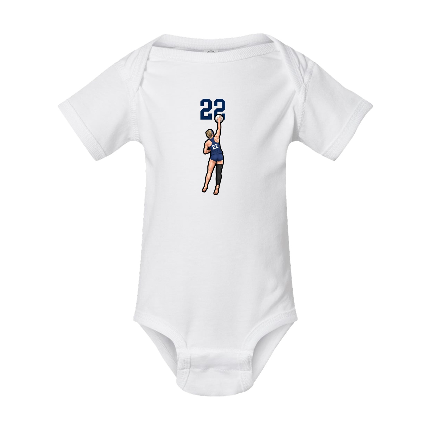 Baby Onesie — Number Top in White