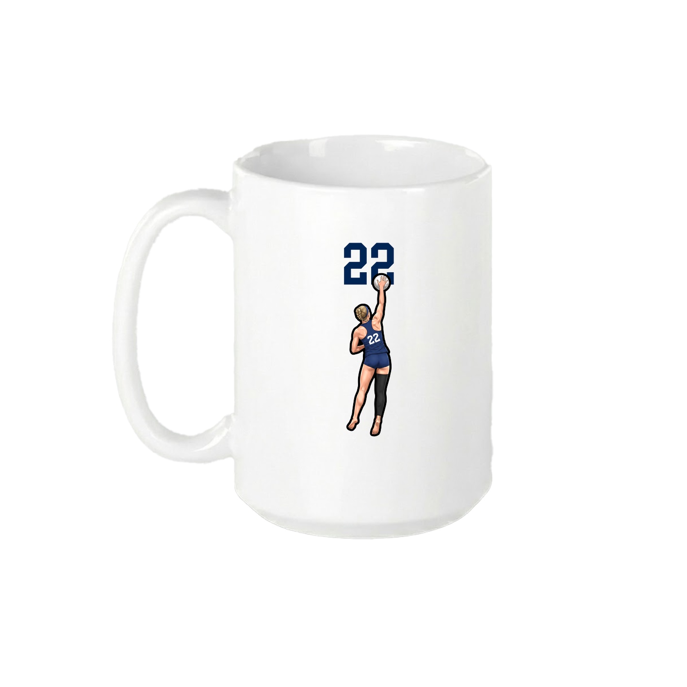 15oz Coffee Mug — Number Top in White