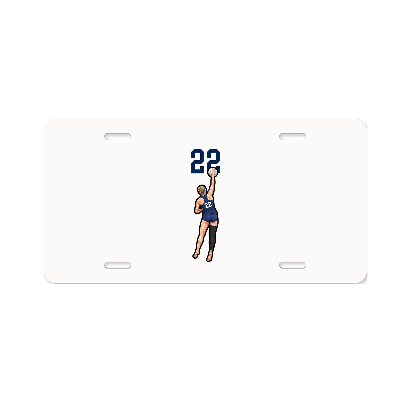 License Plate — Number Top in Classic