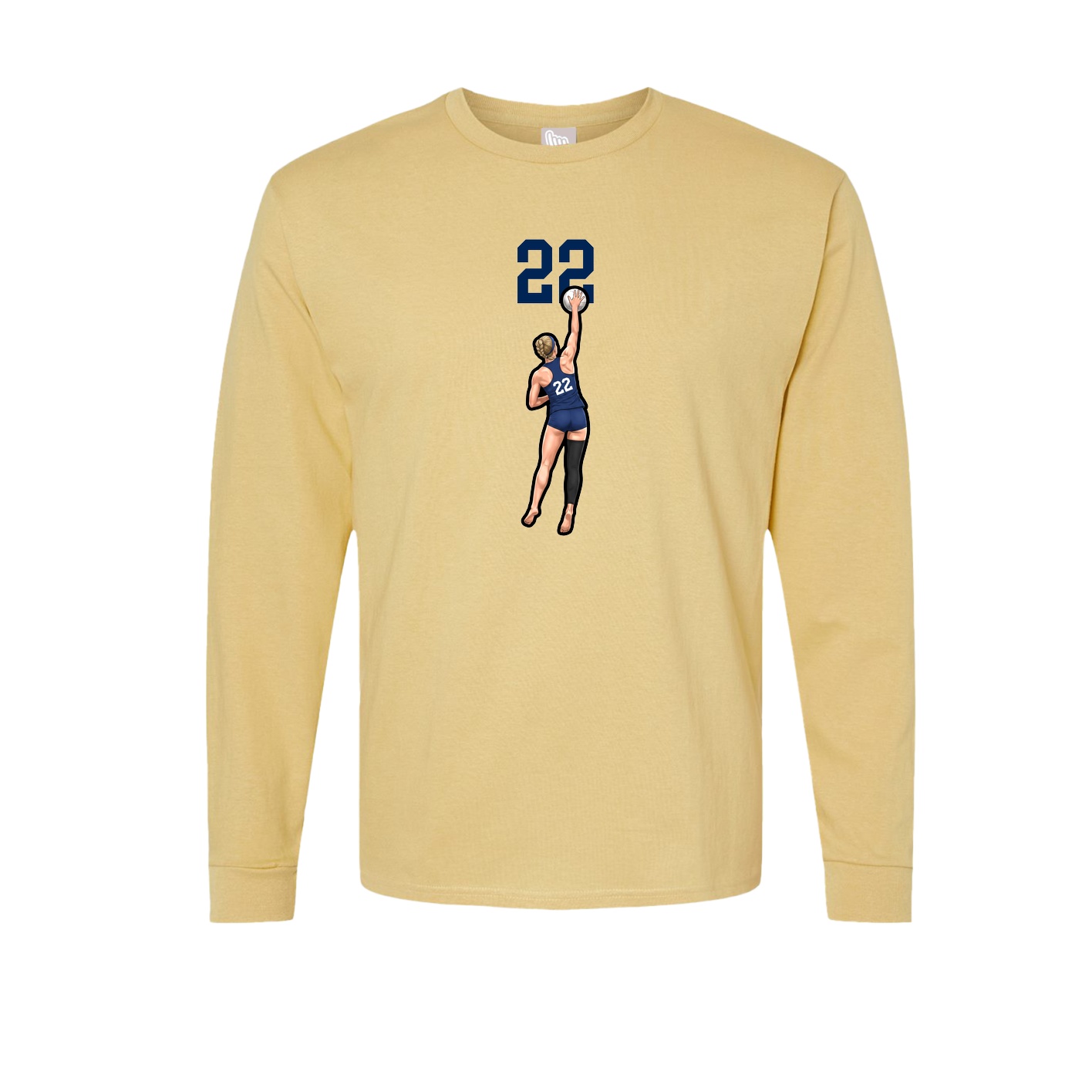 Long Sleeve Tee — Number Top in Vegas Gold