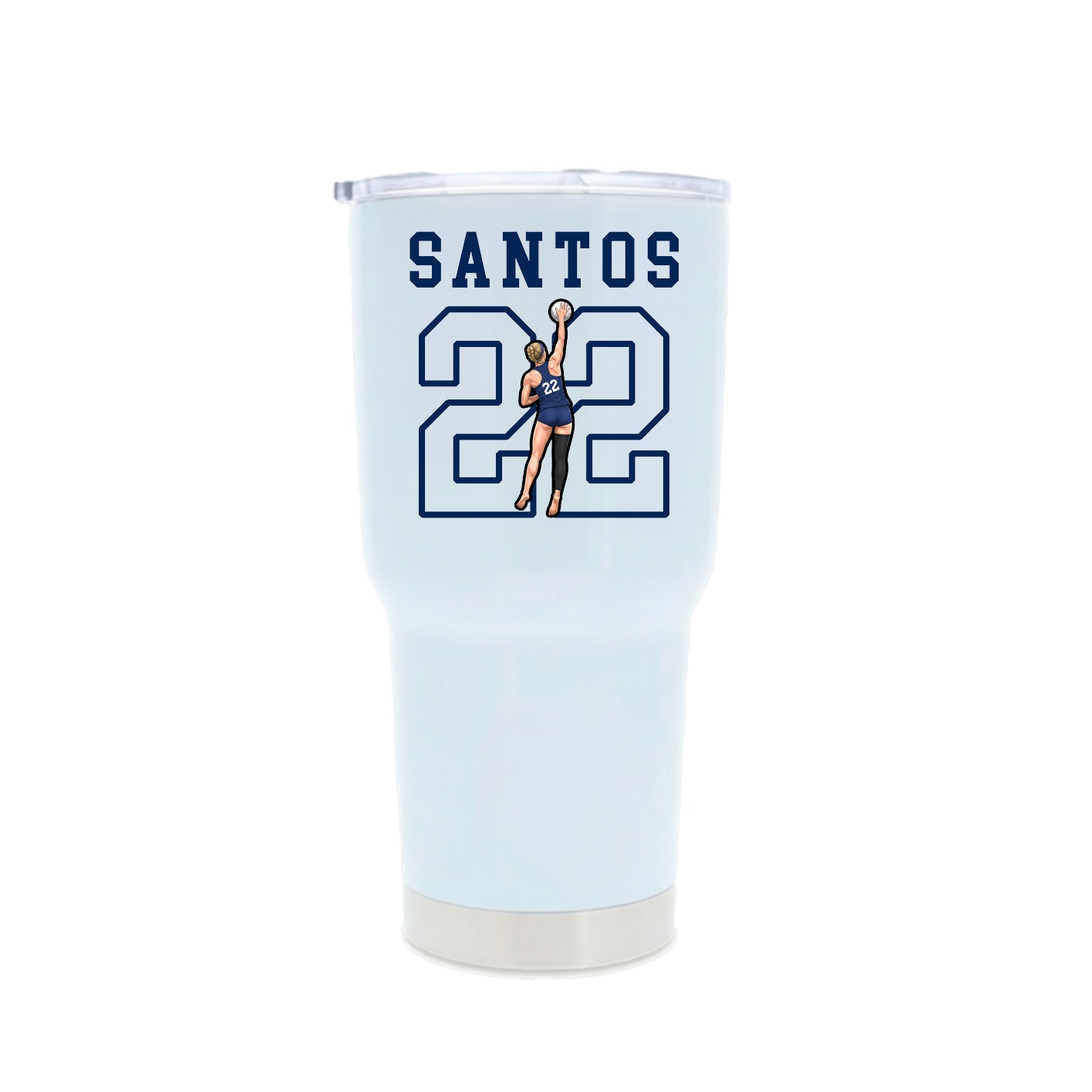 30oz Stainless Steel Tumbler — Shirsey in White