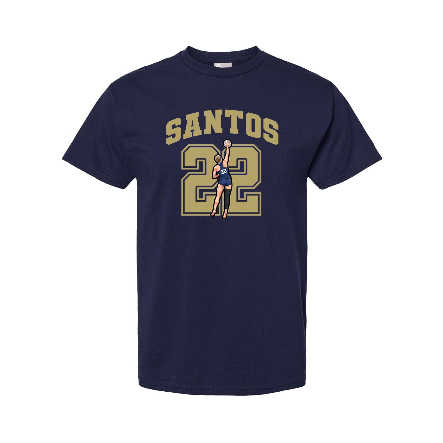 Youth Tee — Number in Navy