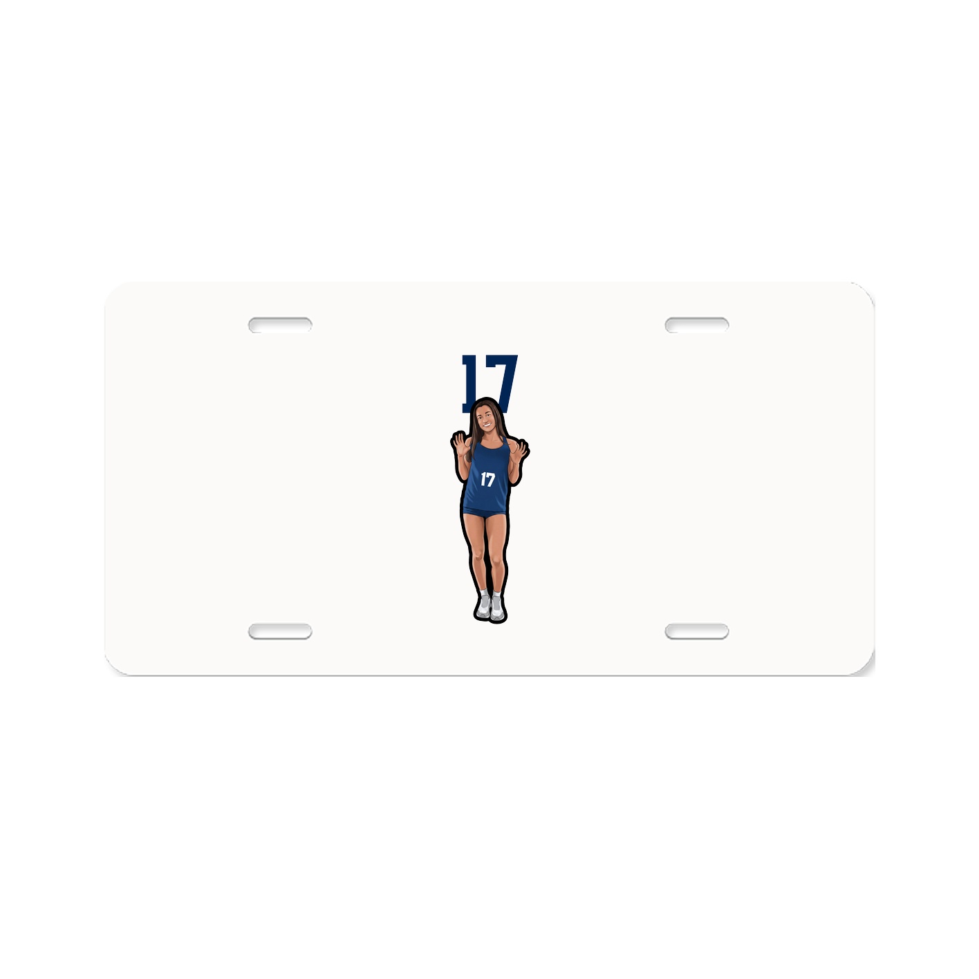License Plate — Number Top in Classic