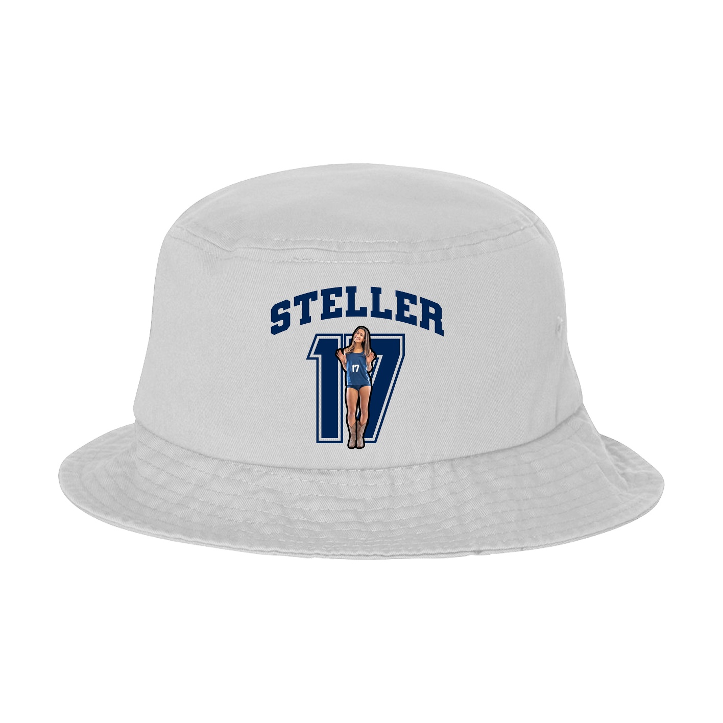 Bucket Cap — Number in White