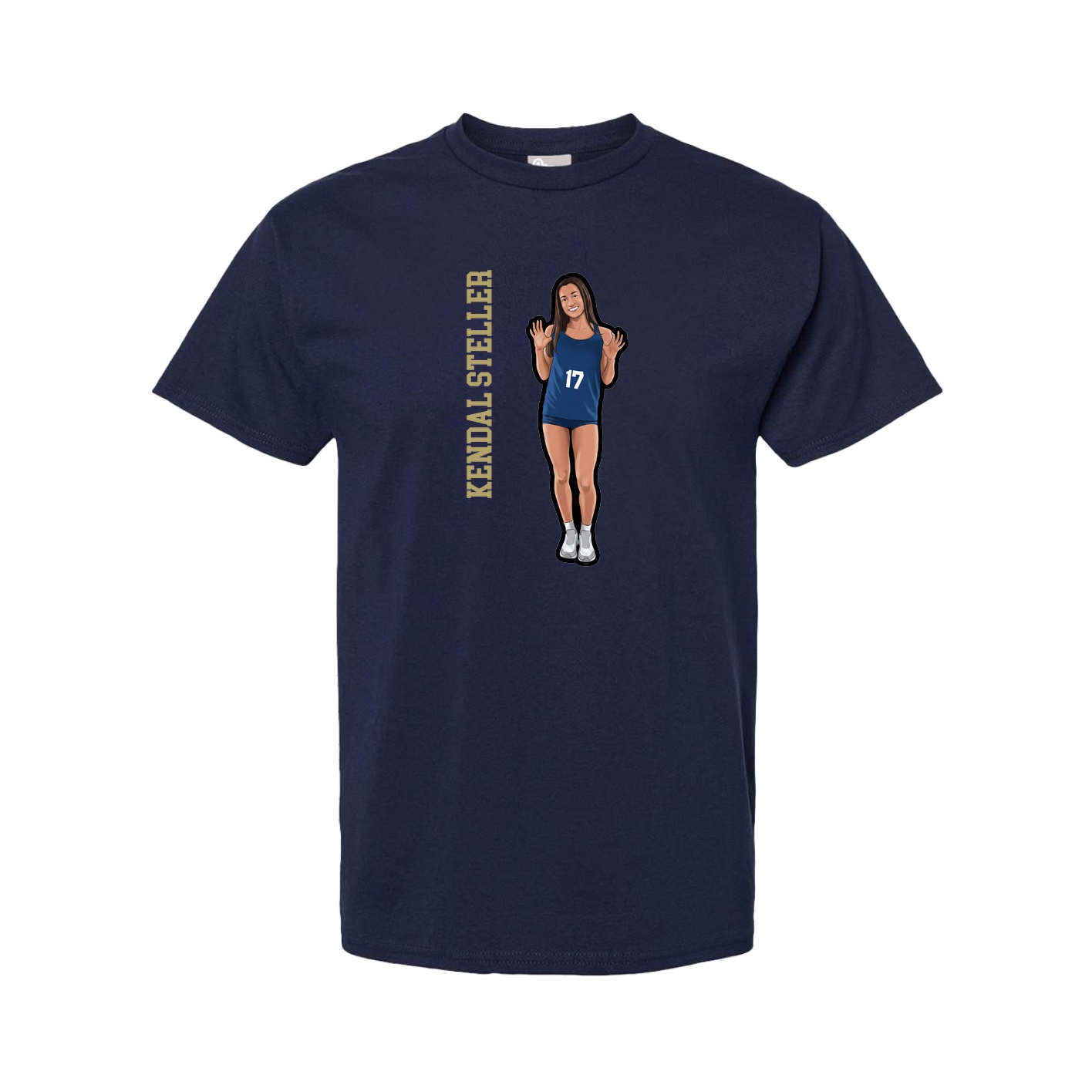 Youth Tee — Name Vertical in Navy