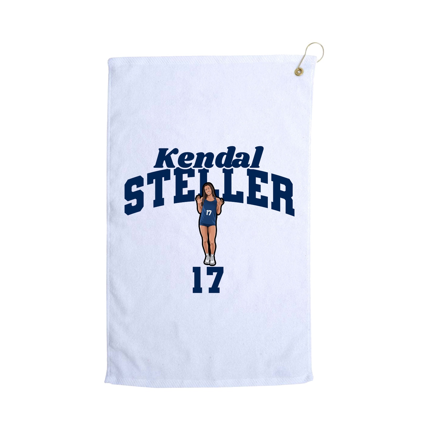 Golf Towel — Signature Arch in White