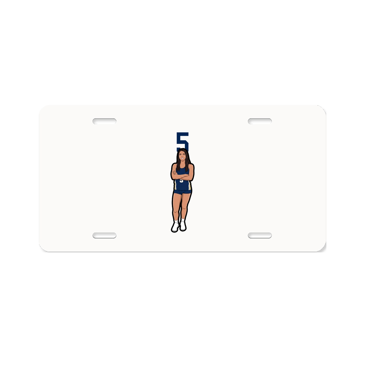 License Plate — Number Top in Classic