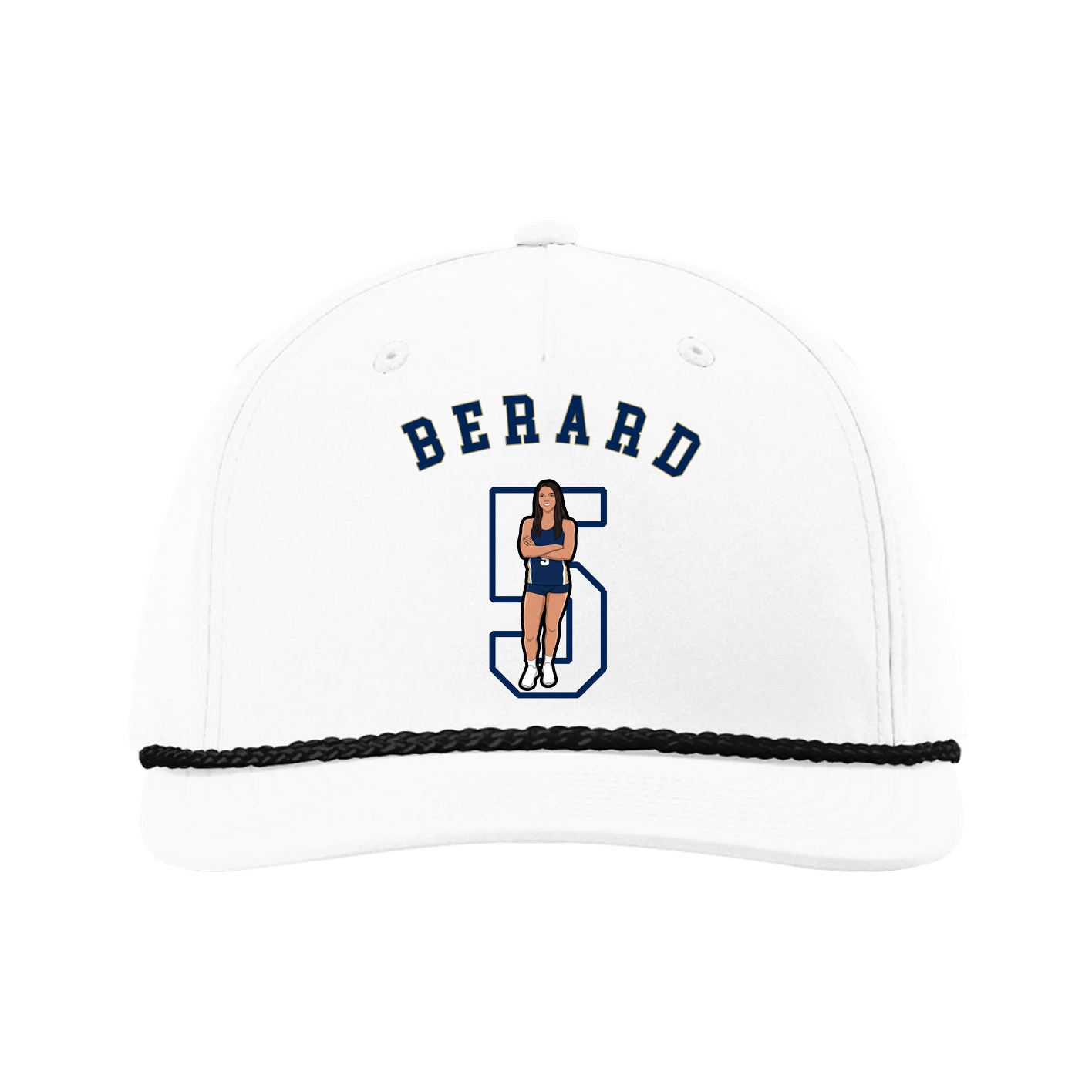 Five-Panel Classic Rope Cap — Shirsey Arch in White