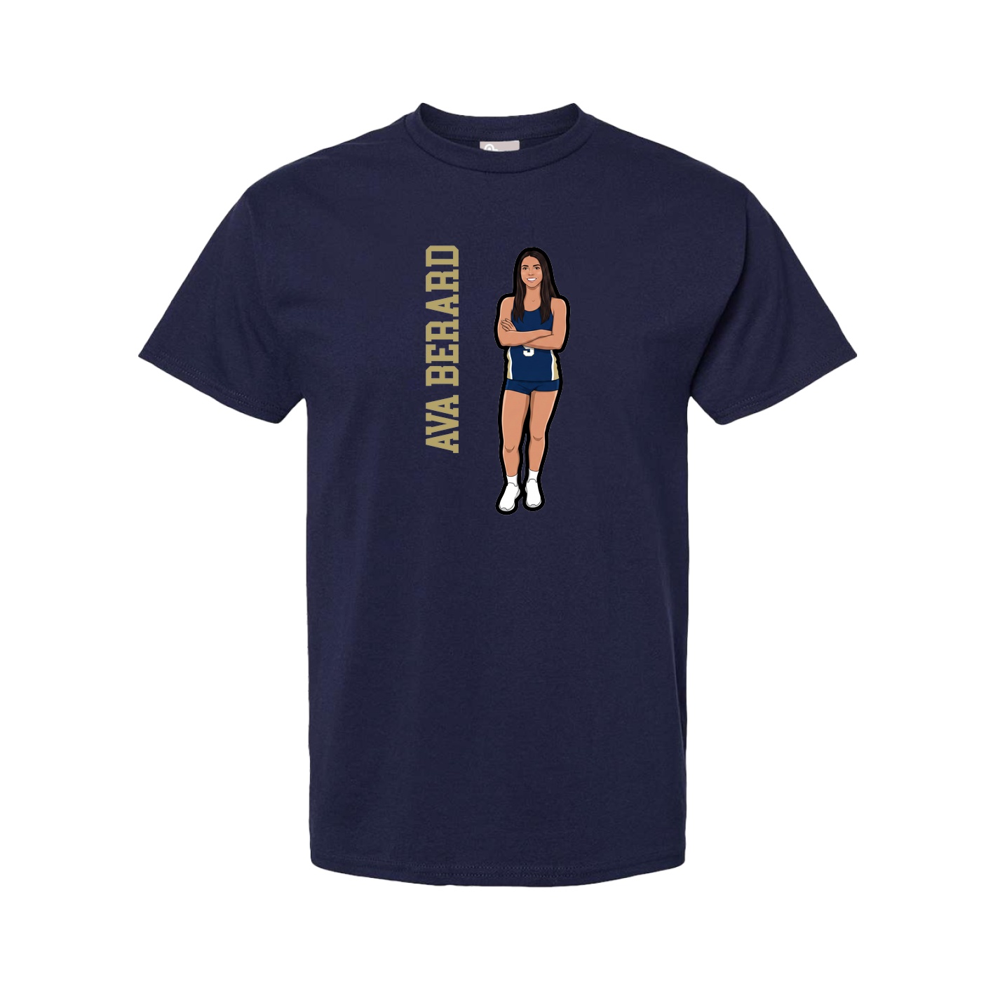 Tee — Name Vertical in Navy