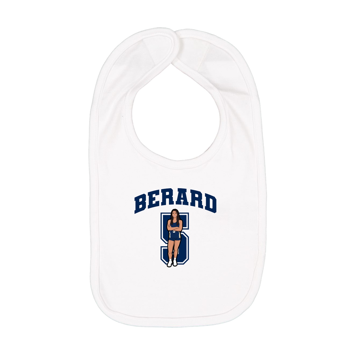Infant Bib — Number in White