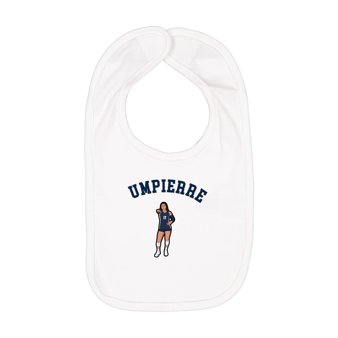 Infant Bib — Shirsey Arch in White