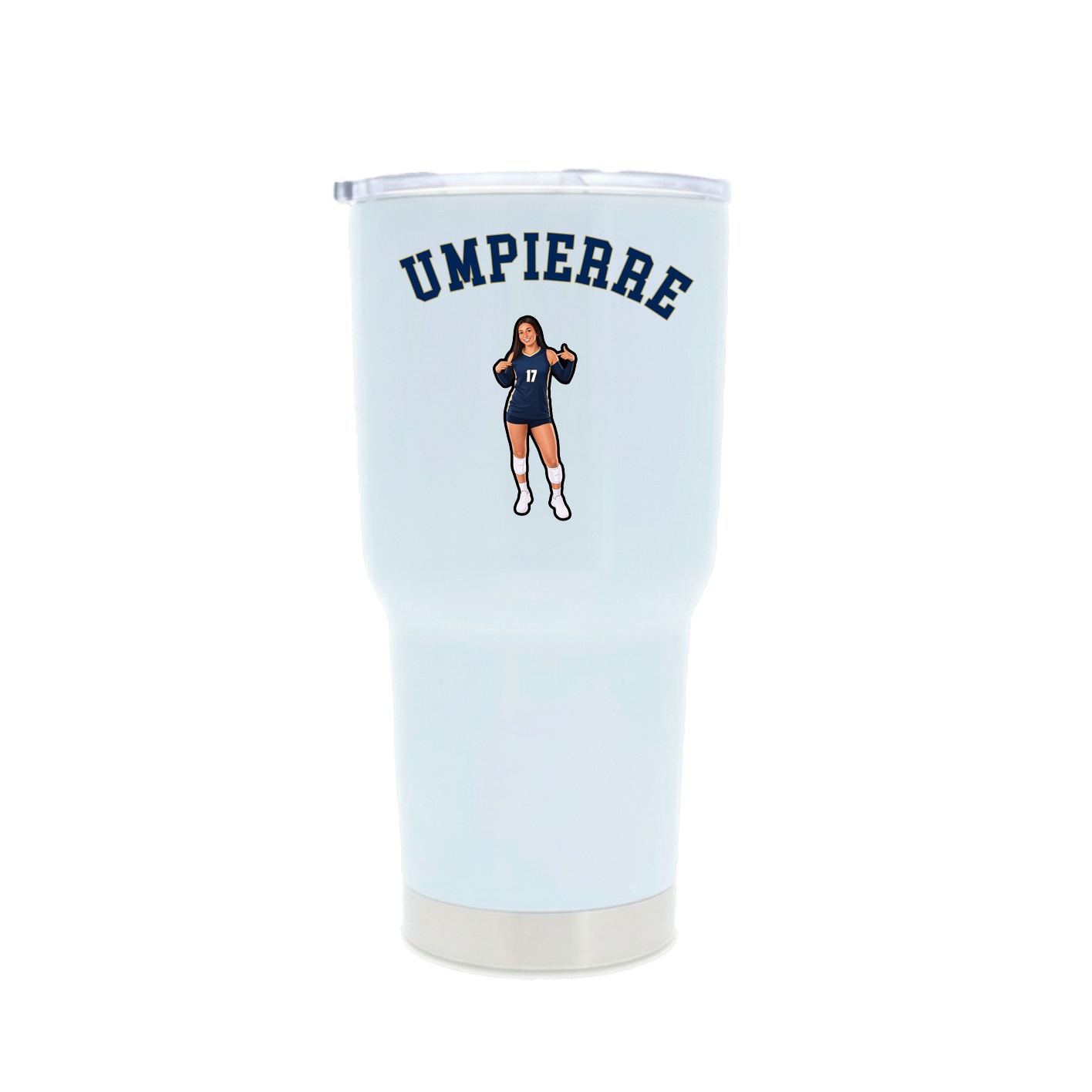 30oz Stainless Steel Tumbler — Shirsey Arch in White