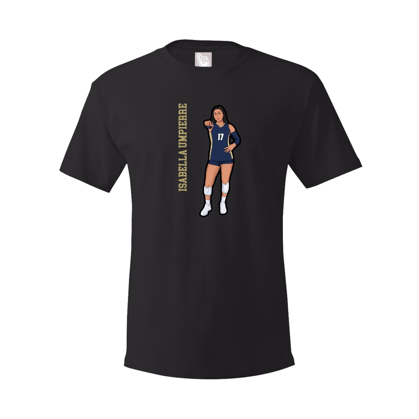 Tee — Name Vertical in Black