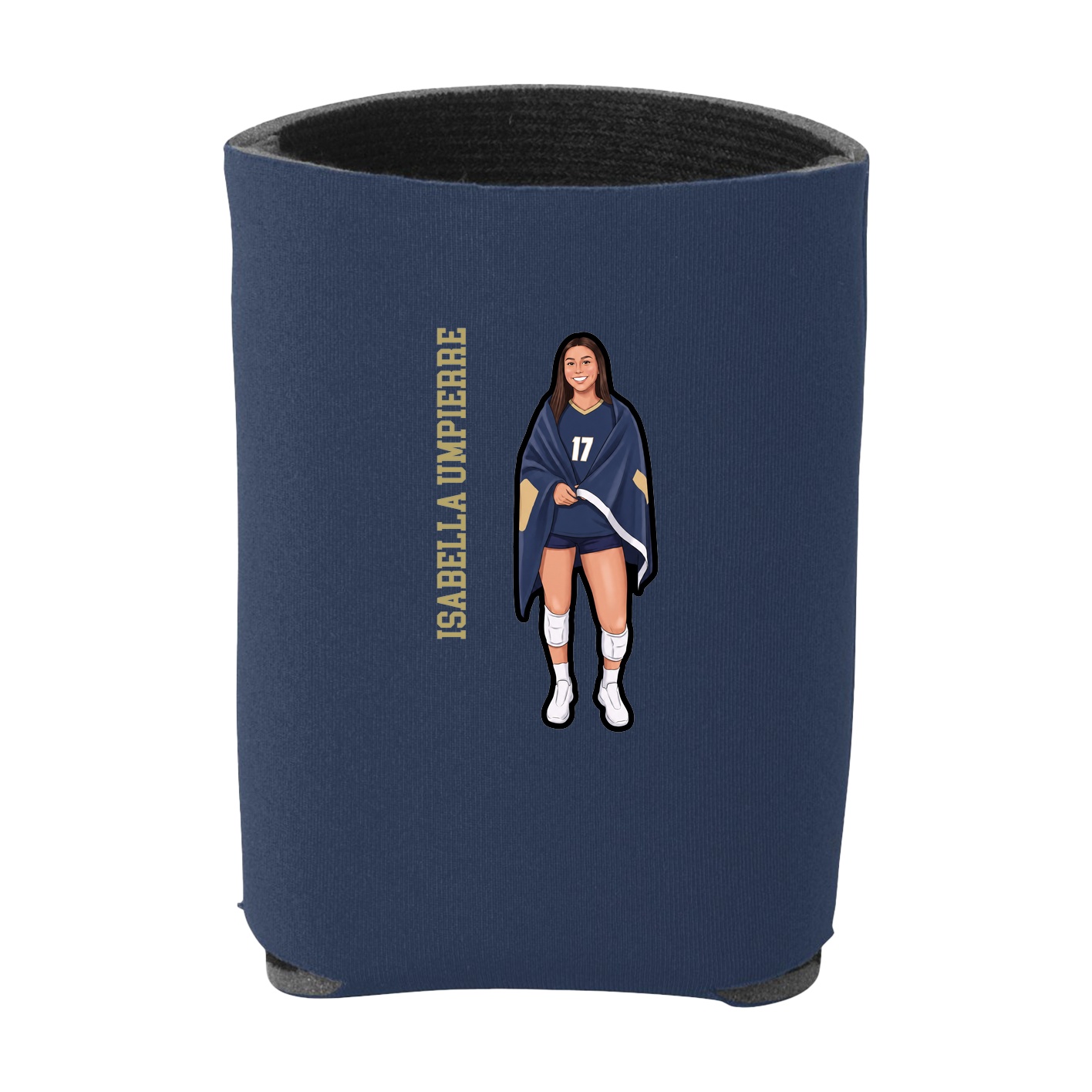 Can Holder — Name Vertical in Navy