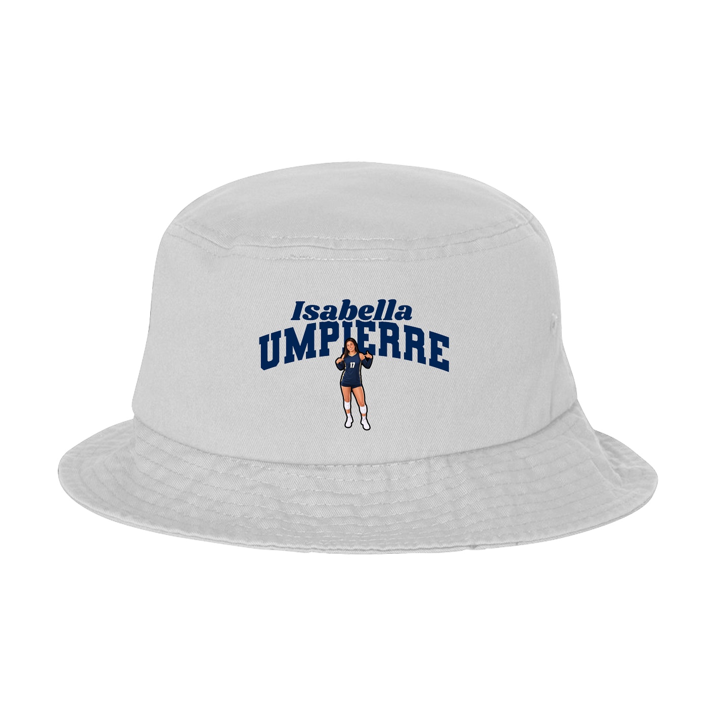 Bucket Cap — Signature Arch in White
