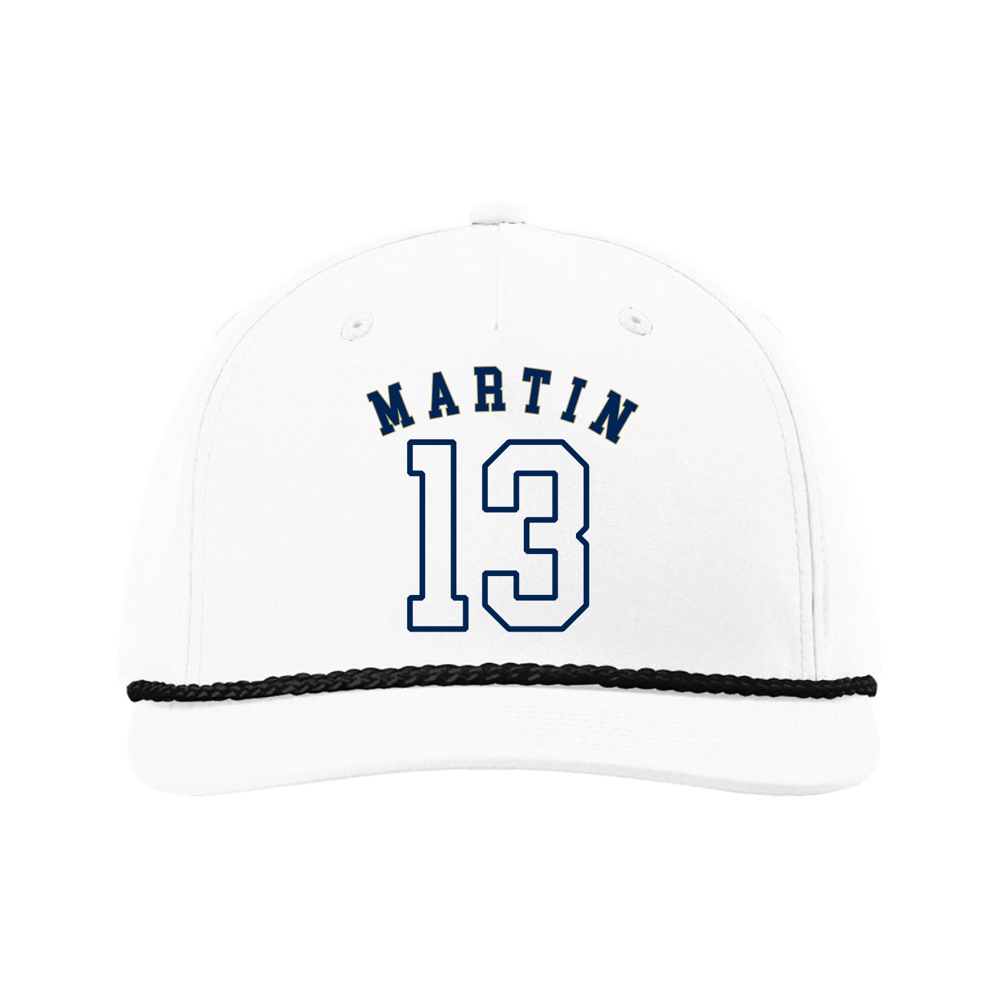Five-Panel Classic Rope Cap — Shirsey Arch in White