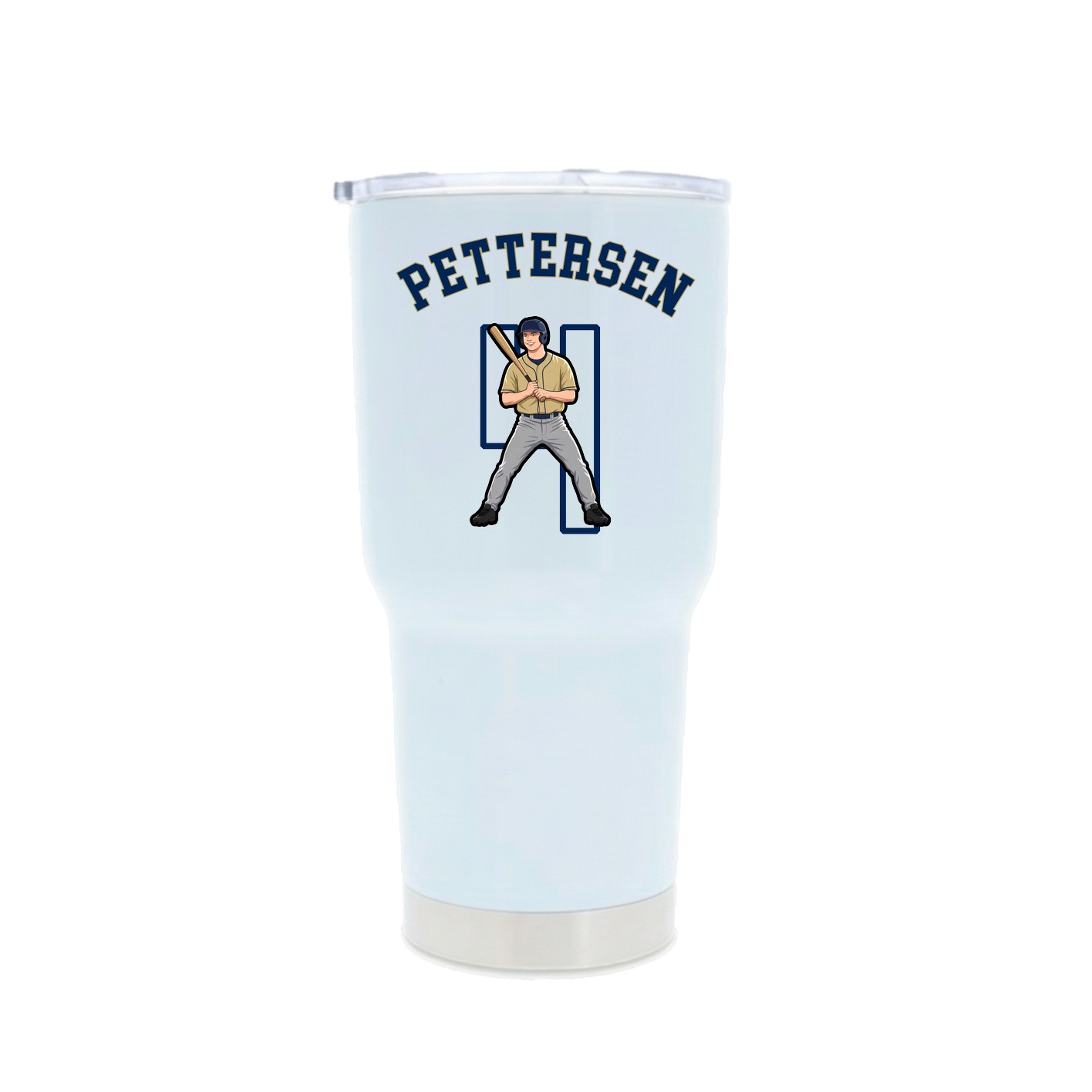 30oz Stainless Steel Tumbler — Shirsey Arch in White
